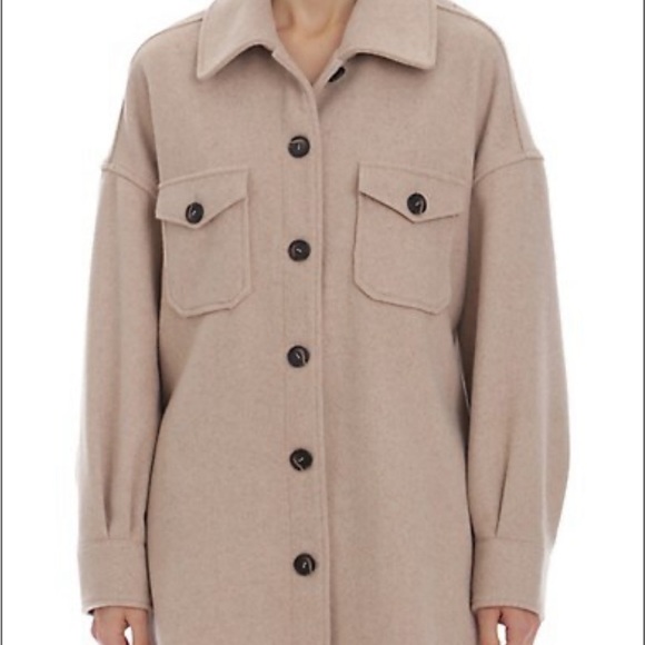 Brown Oversized twill shacket size M - Picture 1 of 2